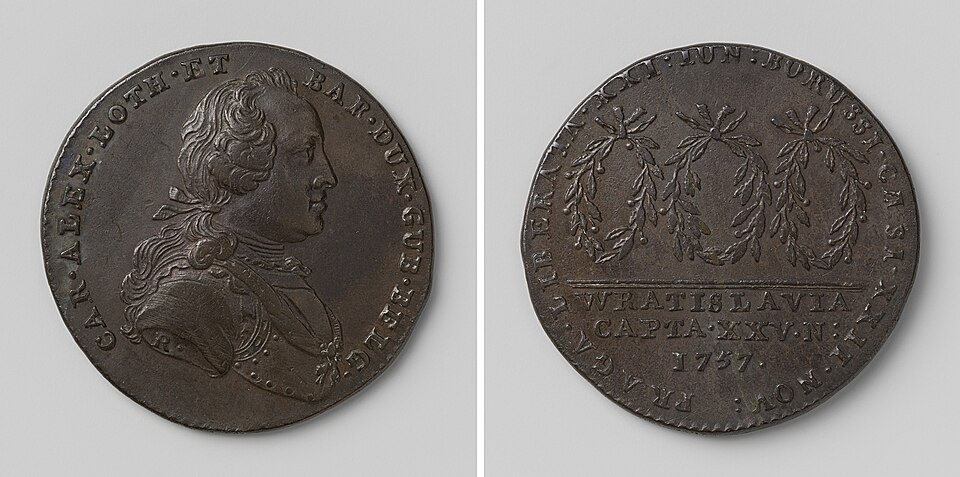 Żeton pamiątkowy upamiętniający zwycięstwo pod Wrocławiem w 1757 roku