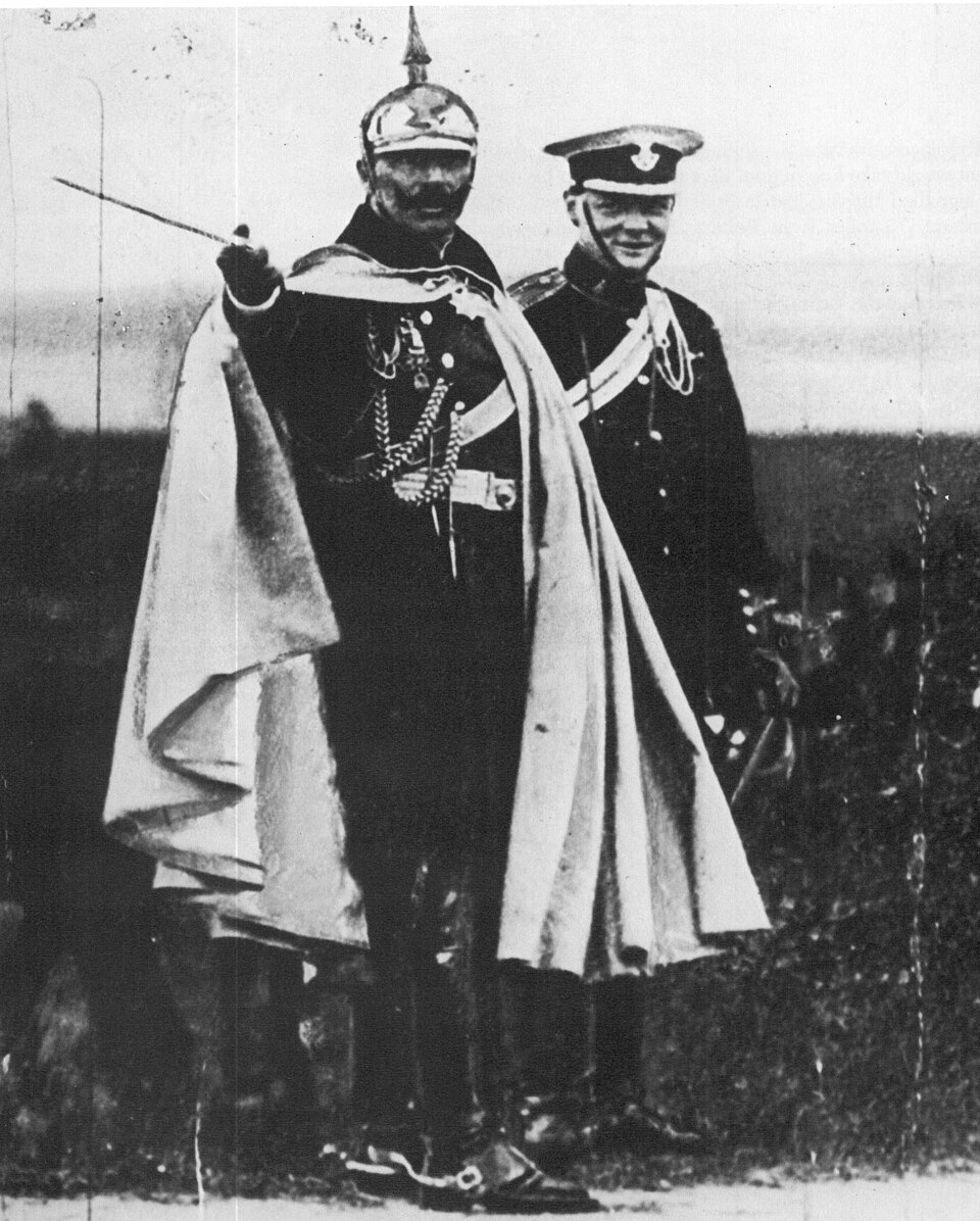 Winston Churchill i cesarz Wilhelm II podczas manewrów pod Wrocławiem w 1906 roku